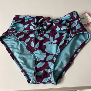 Kate Spade Cabernet High Waist bikini bottoms $80 NWT